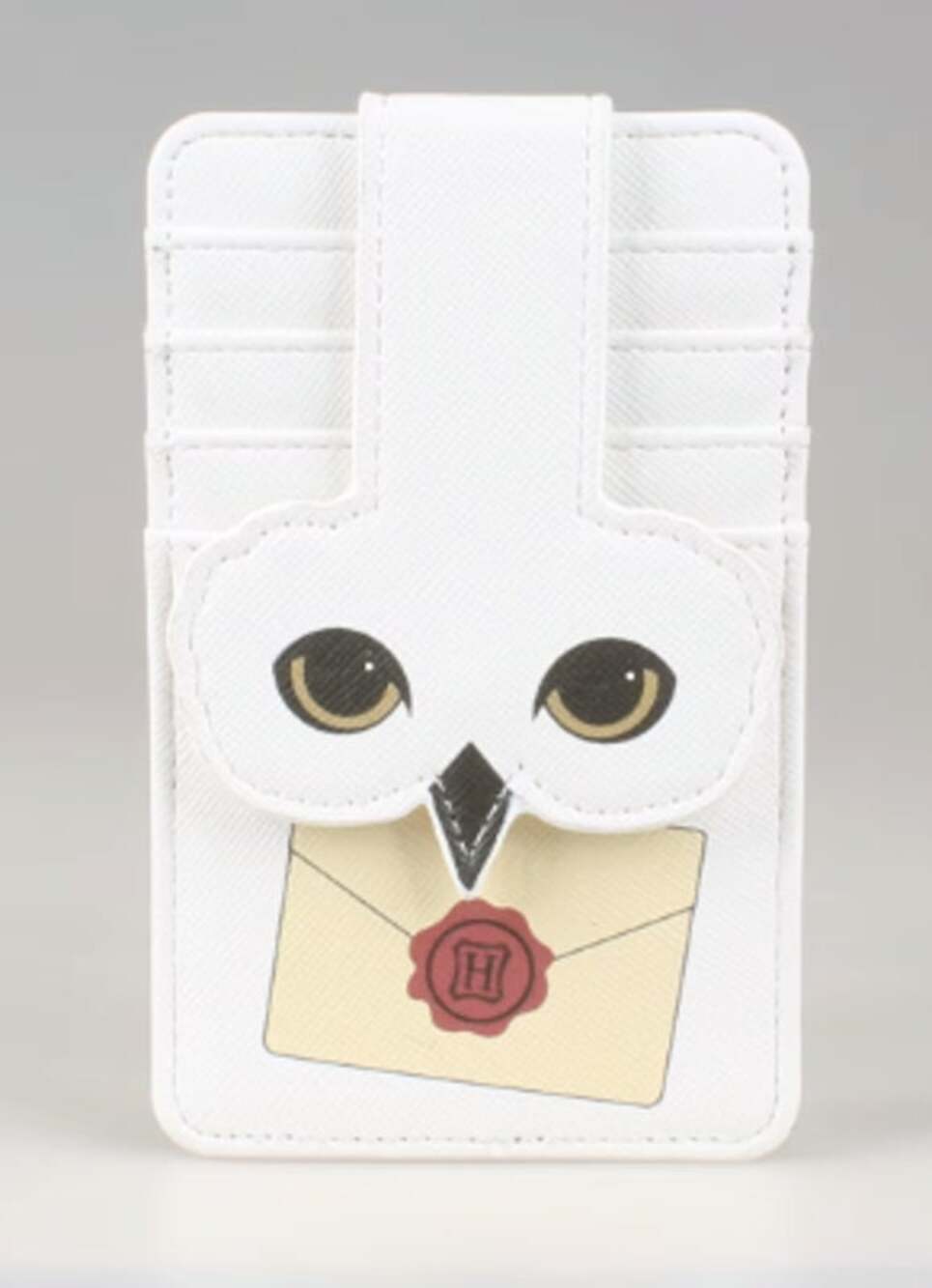 Harry Potter Hedwig the Owl Card/ID Holder, Wallet, Vegan Leather - White,